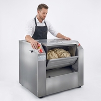 Mélangeur à pâte horizontal automatique de 25 L, batteur à pâte commercial, boulangerie, usine