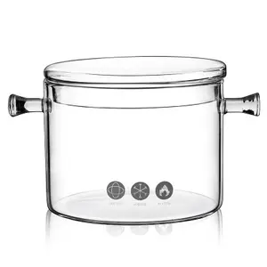 Borosilicate Glass Soup Luxury Pot Transparent Health Kitchen