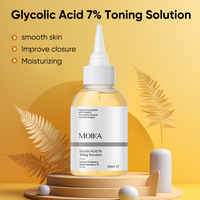 Solution tonifiante à 7 % d'acide glycolique pour minimiser les pores, exfolier, lutter contre le vieillissement, éclaircir et illuminer la peau, légère, marque privée