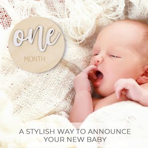 Círculos de madera Milestone para marcar los meses de bebés recién nacidos, tarjetas de hitos, marcadores de meses, discos para niños y niñas. - Product Image 4