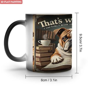 Frosted Magic Mug 11oz Black <b>Ceramic</b> Heat Activated Daily Use <b>Cup</b> - Product Image 1