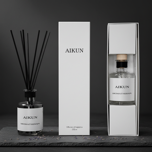 Aikun MOQ30pcs200ml Glass Sticker Logo White Box Any Scent Long Lasting Home Fragrance Gift <b>Reed</b> <b>Diffuser</b> Set for Ecommerce - Product Image 1