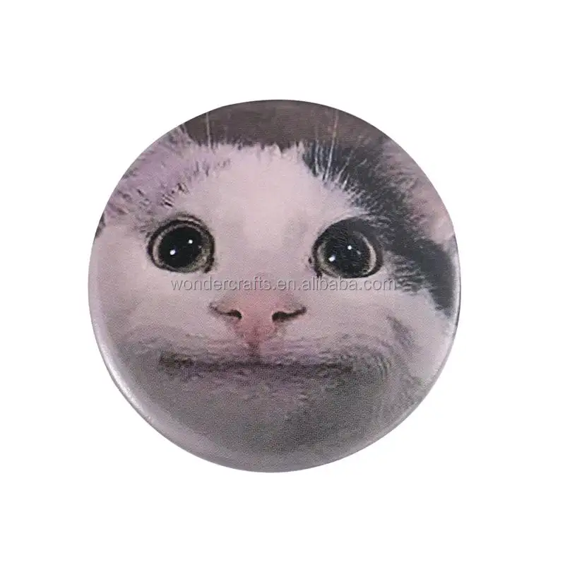 WD कस्टम मजेदार फैशन धातु Memes दुख की बात है बिल्ली बिल्ला एनीमेशन प्यारा बच्चों के लिए पशु ब्रोच Tinplate नरम बटन बिल्ला पिंस