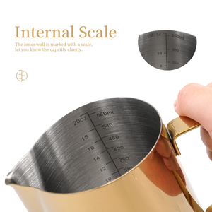 Stainless Steel 350ml 500ML 600ml Milk Jug Barista Tools Coffee Steaming <strong>Pitcher</strong> Cup Espresso Milk Frothing <strong>Pitcher</strong> - Product Image 4