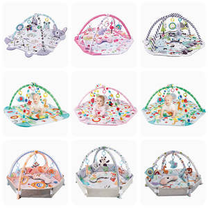 Grand tapis rampant de <span class=keywords><strong>jeu</strong></span> d'intérieur de vente chaude <span class=keywords><strong>avec</strong></span> le jouet de cadre de forme physique de barrière polygonale de bébé transfrontalière de piscine de boule d'océan - Product Image 2