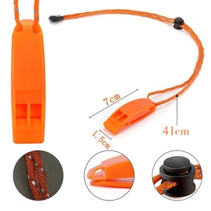 Silbatos de supervivencia de seguridad ruidosos personalizados con cordón reflectante ajustable Silbato de plástico de emergencia - Product Image 5
