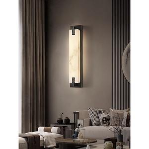 Lámpara de Pared LED de Estilo Chino Moderno, Totalmente en Cobre, con Acabado de Mármol, Regulable, para Sala de Estar, Fondo de TV, Dormitorio, Escalera, Pasillo - Product Image 6