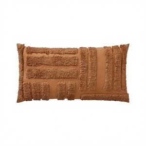 Funda De Almohada Bohemia Vintage de diseñador con mechones, almohada decorativa tejida a mano de lujo de Textiles indios, patrón H/L de ITHL - Product Image 1