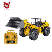 HUINA 583 1583 1:14 10 canaux Modèle de bulldozer RC en métal Chargeuse sur pneus Camion Huina à vendre