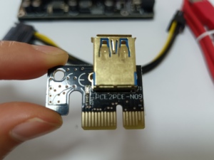 การ์ดอะแดปเตอร์ PCIe สำหรับ USB3.0ไรเซอร์009S <span class=keywords><strong>PLUS</strong></span> ชิปของแท้ใหม่1X ตัวขยาย16X ชิ้นส่วนอิเล็กทรอนิกส์ - Product Image 5