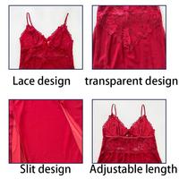 Chemise de nuit en soie thermique tricotée à manches courtes et col en V avec dentelle, longueur genou, pour femme, collection été, OEM
