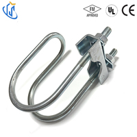 Collier de serrage en U UTT13 en acier galvanisé certifié CE FM pour tuyaux de 1 à 8 pouces, fixation latérale pour systèmes d'irrigation NFPA13