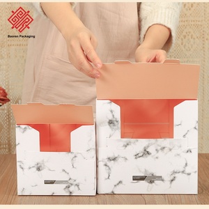 Plateau cadeau Baoren 4 pouces, boîte d'emballage portable pour gâteau d'anniversaire, boîtes à pâtisserie pour mousse et fromage avec fenêtre de 6 et 8 pouces - Product Image 4