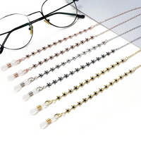 Chaîne de lunettes simple en métal plaqué or, faite à la main, écologique, anti-perte, avec cœur en émail et maillons en O, 72 cm