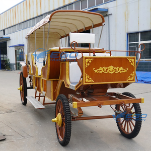 Fournisseur d'usine – Carrosse à chevaux vintage 8 places à trois rangées, non motorisé, en bois, pour usage commercial et touristique - Product Image 4