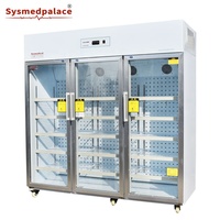 Réfrigérateur de pharmacie 2-8 °C réfrigérateur médical à porte en verre avec système d'alarme à affichage numérique pour le stockage des vaccins médicamenteux