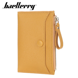 กระเป๋าใส่เหรียญขนาดเล็กสำหรับผู้หญิง Baellerry หนัง PU แบบซิปแนวตั้ง พร้อมสายคล้องข้อมือ สีพื้น ลายลิ้นจี่ ขนาด 5 นิ้ว - Product Image 5