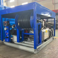 Nouvelle machine de nettoyage de canalisations diesel robuste montée sur remorque, pompe triplex 24Mpa pour le nettoyage des drains DN100-DN1200