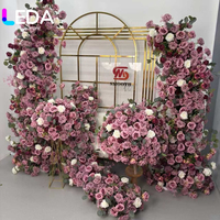 LEDA Stofrose Roze Kunstbloem Bloemenboog Bloemstuk Bruiloft Podiumdecoratie Voor Bruiloft Evenementen Decoratie