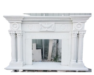 Populares de buena calidad de mármol blanco <span class=keywords><strong>chimenea</strong></span> <span class=keywords><strong>eléctrica</strong></span> - Product Image 1