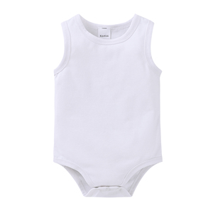 Nouvelle Arrivée Été Bébé Garçon Gilet Sans Manches Body Coton Uni Combinaison Nouveau-né Vêtements Enfants pour 0-24M - Product Image 2