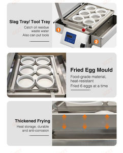 آلة صنع العجة الكهربائية التجارية صغيرة الحجم، لتشكيل وطهي البيض الرطب والطري، ماكينة أوتوماتيكية لصنع البيض المسلوق والمقلي - Product Image 3