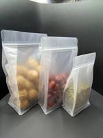 Sachet à fond plat horizontal, à huit soudures latérales, avec fermeture éclair, transparent, pour aliments et bonbons