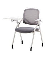 Chaise de formation ergonomique pliable en maille avec tableau d'écriture, design moderne, pivotante, pour bureau et étude