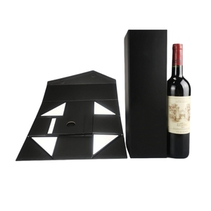 Tùy chỉnh từ Giấy gợn sóng rượu vang đỏ rượu sâm banh Whisky tích hợp tiết kiệm không gian Quà Tặng di động gấp Hộp bao bì - Product Image 1