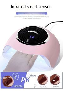 63 LED Beads UV Nail Lamp Quick Drying Gel Polish Curing <b>Light</b> Professional Phototherapy Dryer Nail Enhancement Equipment - Product Image 5