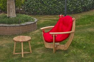 Ensemble de salon pouf en bois moderne à fleurs Mobilier d'extérieur élégant avec bois de châtaignier Meilleure qualité - Product Image 2