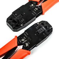 Pince à sertir Ethernet à cliquet HT-2008R pour connecteurs RJ45, multifonction, en acier A3 de qualité industrielle, fabriquée en Chine