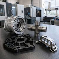 Service de fraisage CNC personnalisé JXD Machining : Boîtier de roulement à engrenages cannelés, Plateau de montage d'arbre d'entraînement, Support à anneau en D