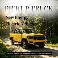 Camioneta Eléctrica Todoterreno 4x4 con Gran Distancia al Suelo y Amplia Caja de Carga para Aventuras al Aire Libre