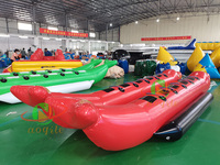 Bateau gonflable de poisson volant d'amusement commercial remorquable bateau de banane gonflable de l'eau de Double Tube