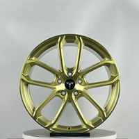 Nouvelles jantes monobloc forgées en or brossé de luxe spécifiques à Tesla, multi-branches, légères, performance, accessoires pour Model Y 3 GY