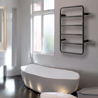 Radiateurs de serviettes de bain électriques à 6 barres fixes à montage mural avec réglage de la température, minuterie de séchage 0-24, séchage des serviettes