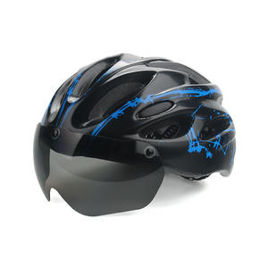 <span class=keywords><strong>Casco</strong></span> de Ciclismo <span class=keywords><strong>MTB</strong></span> Ligero y Transpirable con Gafas Integradas, Ajustable, Profesional para Hombres y Mujeres Adultos - Product Image 1