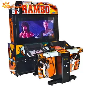 Machine de jeux de tir rambo, machine à borne d'arcade vidéo, écran lcd 55 ", pour divertissement d'intérieur
