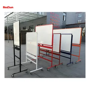 红日热卖定制大型铝移动干擦磁性白板画架带教室支架