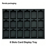 Plateau d'insertion en EVA découpé sur mesure par CNC pour cadre de présentation de cartes à collectionner TCG et sportives Renda Packaging