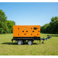 Groupe électrogène diesel 30 kW 4 cylindres, type remorque, moteur Cummins, châssis ouvert, tension nominale 230V/480V, télécommande, prix coût usine