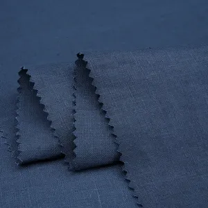 Vendita calda di alta qualità 100% tessuto di lino traspirante tessuto di lino tinta unita per indumento