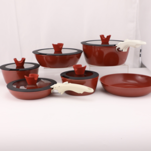 Juego de Utensilios de Cocina de Inducción Antiadherentes de <span class=keywords><strong>Aluminio</strong></span> <span class=keywords><strong>Forjado</strong></span> con Mango Desmontable para Sartén - Product Image 2