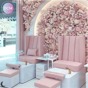 Station de pédicure rose <span class=keywords><strong>chic</strong></span> Ensemble d'équipement de salon de manucure Fauteuil de pédicure de massage spa <span class=keywords><strong>pour</strong></span> salon de beauté - Product Image 1