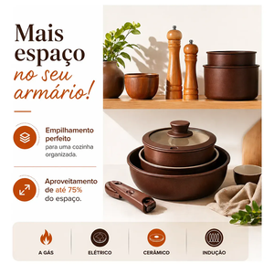 Ensemble de casseroles et poêles modernes de haute qualité avec couvercles en verre, poignées amovibles, revêtement céramique antiadhésif, compatible induction, en alliage d'aluminium forgé - Product Image 4