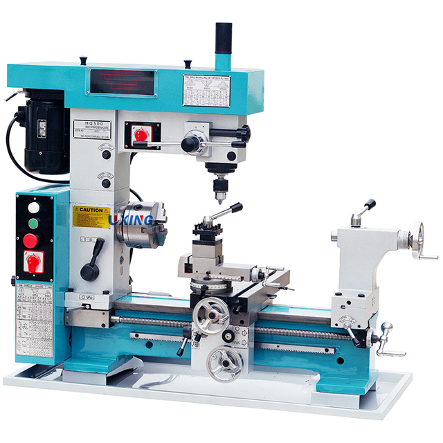 Best Sell Top Quality OEM Small Mini Bench Multi-purpose Lathe Milling and Drilling 3 in 1 Combo Machine HQ500 HQ800