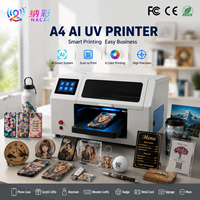 Imprimante UV à plat automatique Nacai A4 avec écran tactile, tête d'impression AI I3200-HD, résolution 1440x2880, impression de coques de téléphone en 1 minute