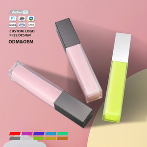 Contenants de gloss à lèvres roses personnalisés avec logo OEM, tubes d'huile à lèvres vides avec bouchon à vis recyclable, emballage cosmétique - Product Image 1