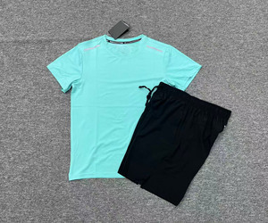 T-shirt e <span class=keywords><strong>pantaloncini</strong></span> da palestra da uomo di alta qualità, ad asciugatura rapida, traspiranti, top fitness e abbigliamento da <span class=keywords><strong>calcio</strong></span>, magliette a maniche corte da corsa e sportive - Product Image 5